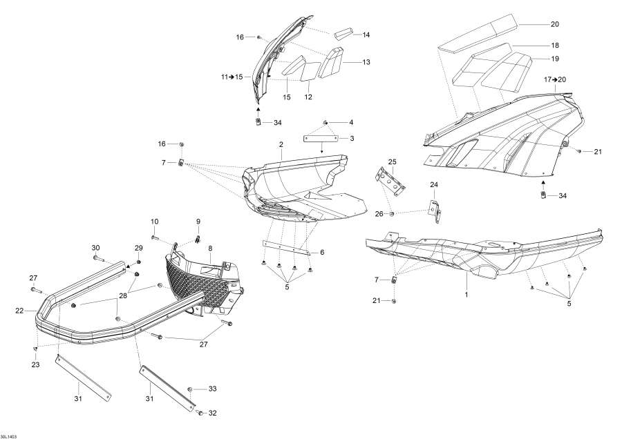 Snowmobile Lynx  -   - Bottom Pan