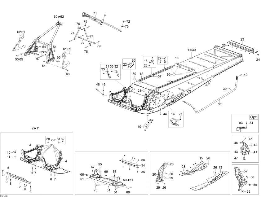 Snow mobile lynx  -  / Frame