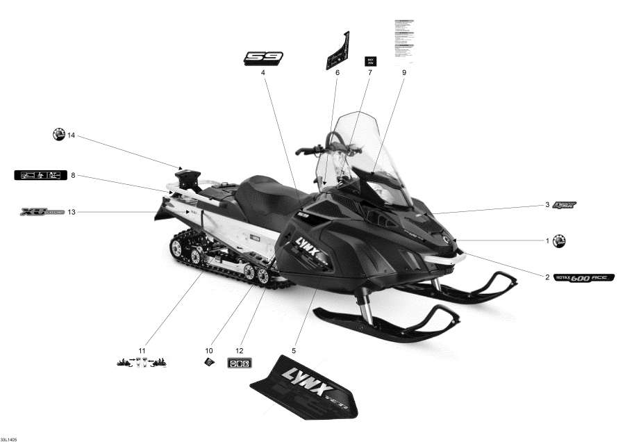 Snowmobiles   - Decals,