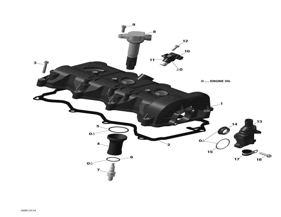 Snow mobile lynx  - valve Cover -  