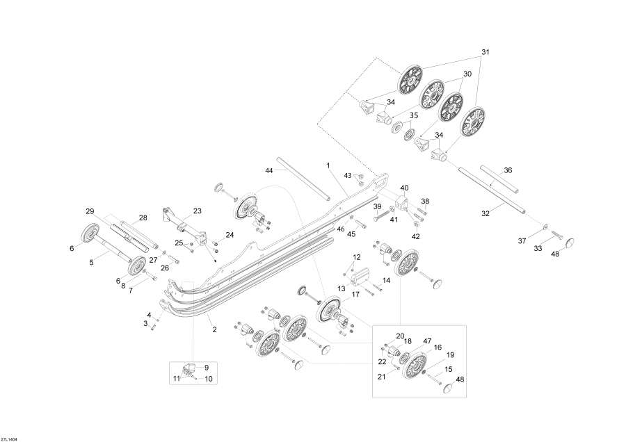 Snowmobile lynx  - Rear Suspension /  