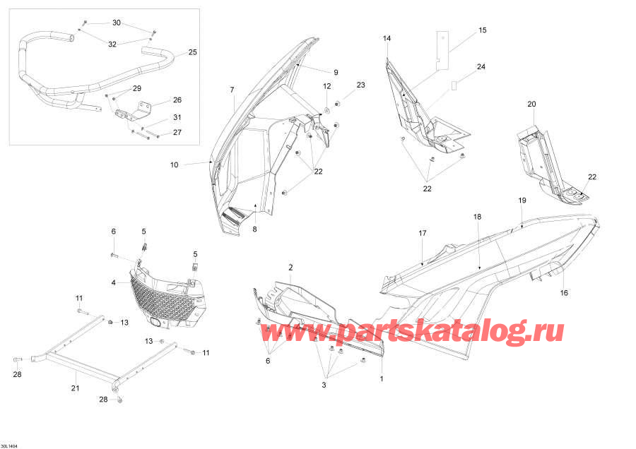 Snow mobile lynx  - Bottom Pan