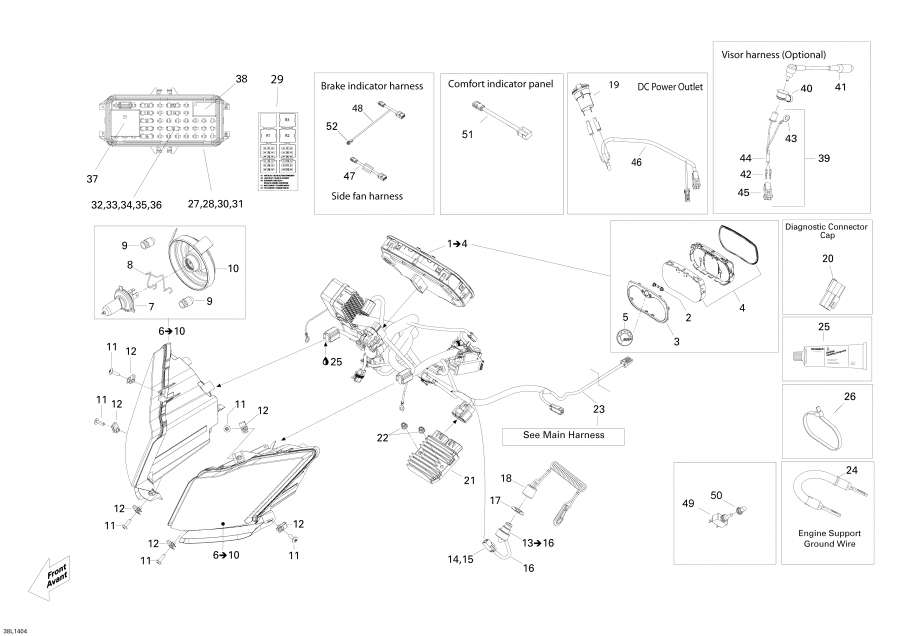 Snow mobile lynx  -  System - Electrical System
