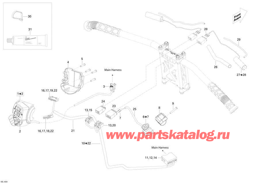 Snowmobiles Lynx  - Steering Wiring Harness /   Wi  