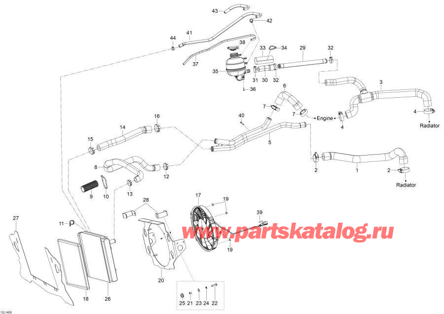 Snowmobile   -  System - Cooling System