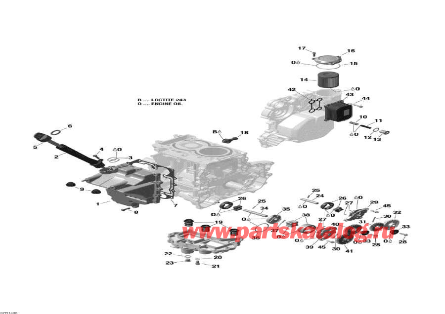 Snowmobile Lynx  - Engine Lubrication -  