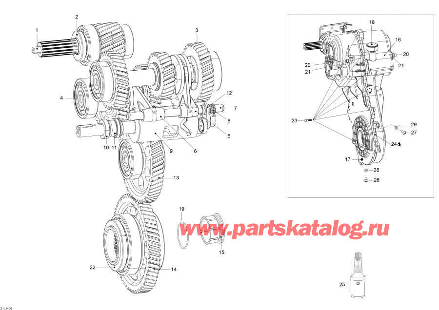 Snow mobile lynx  - Transmission - 