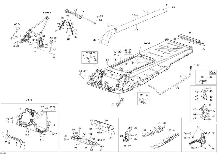 Snowmobiles lynx  - Frame