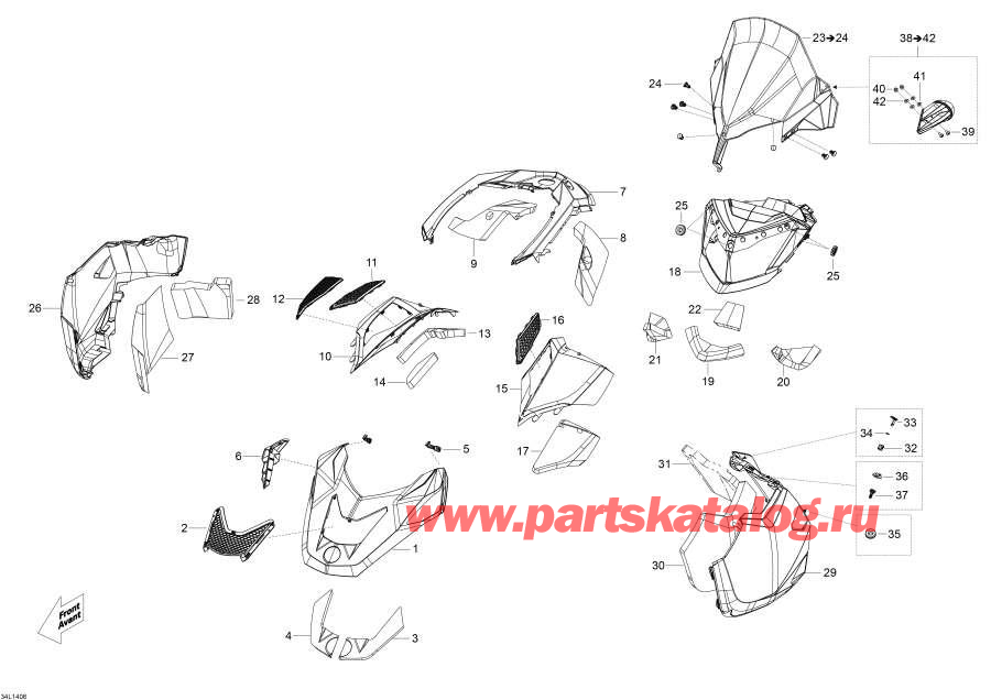 Snowmobiles lynx  - Hood - Hood