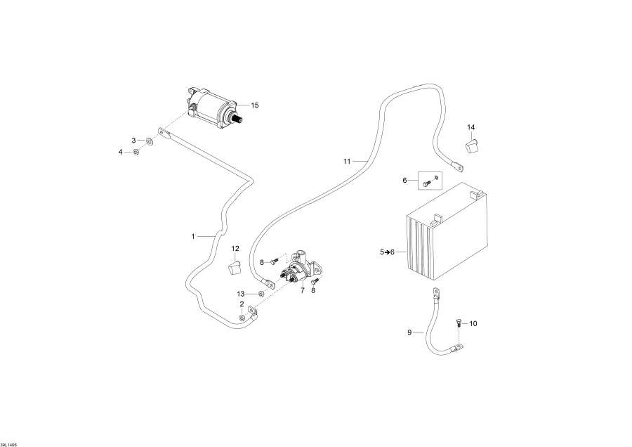 Snowmobile lynx  - Battery   - Battery And Starter