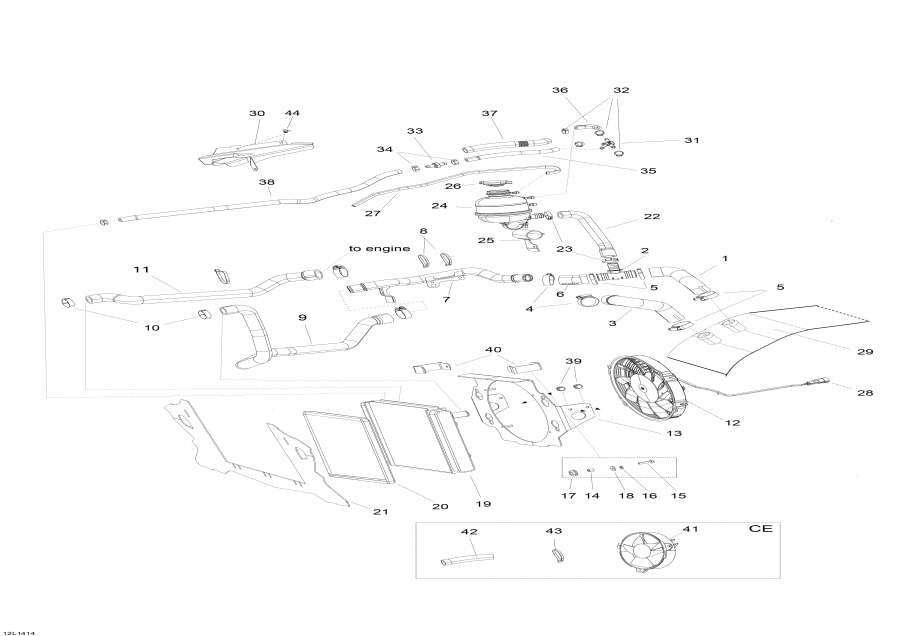 Snowmobiles lynx  - Cooling System /  System