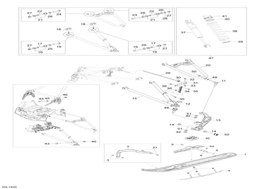 Snow mobile   - Front Suspension And Ski -    