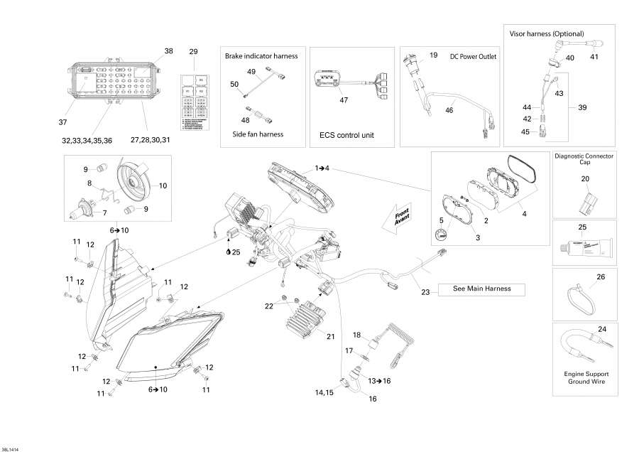 Snowmobiles lynx  -  System / Electrical System