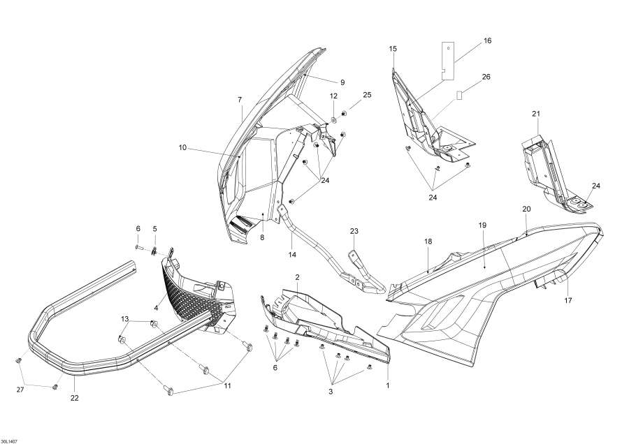 Snowmobiles Lynx  - Bottom Pan -  