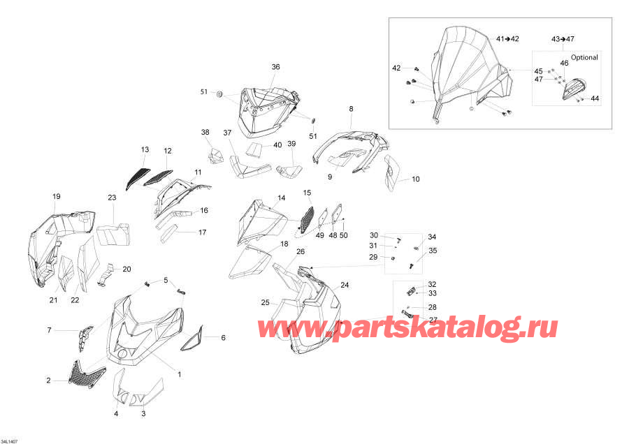 Snow mobile Lynx  - Hood / Hood