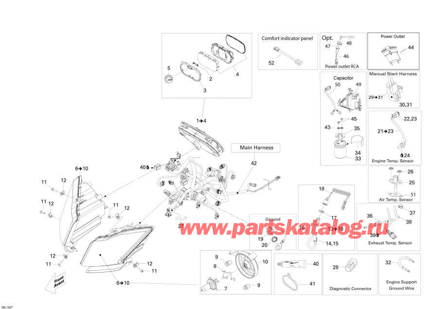 Snow mobile Lynx  - Electrical System /  System