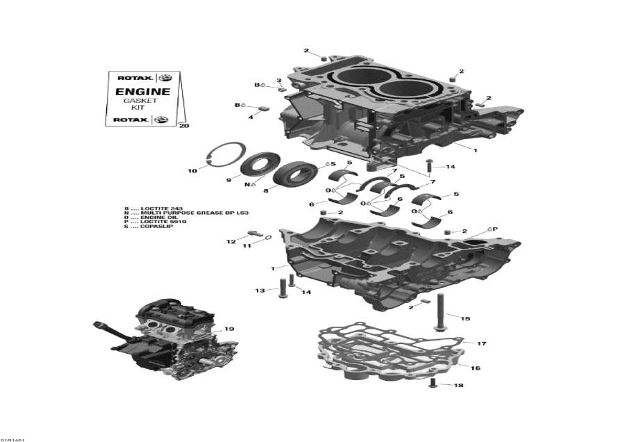 Snowmobiles lynx  -  Block - Engine Block