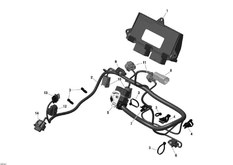 Snow mobile   - Engine Harness And Electronic Module