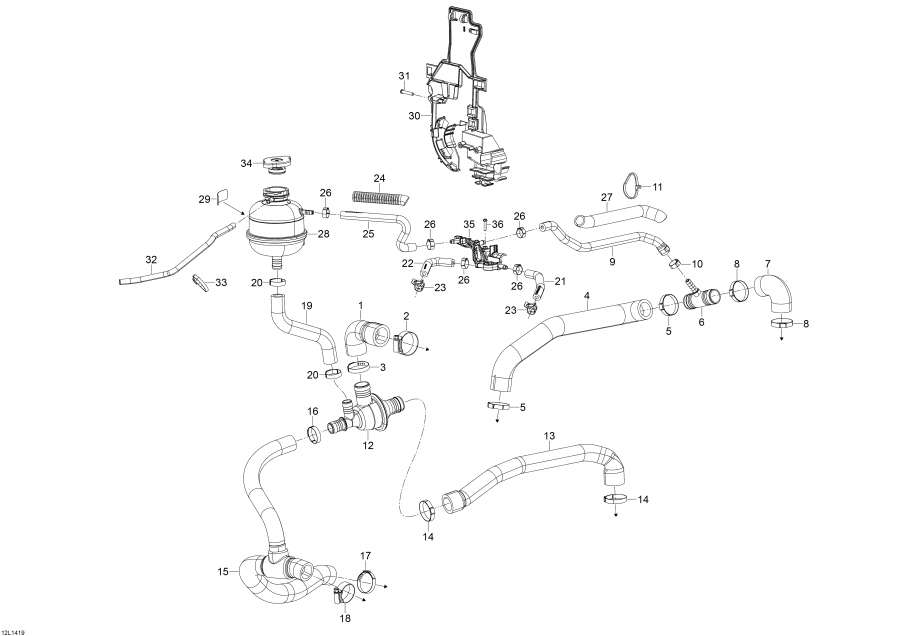 Snowmobile   - Cooling System /  System