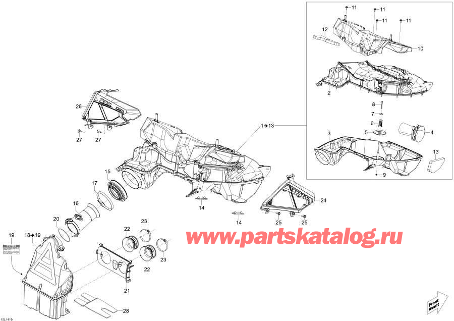 Snow mobile Lynx  - Air Intake System / Air ������� ������ System