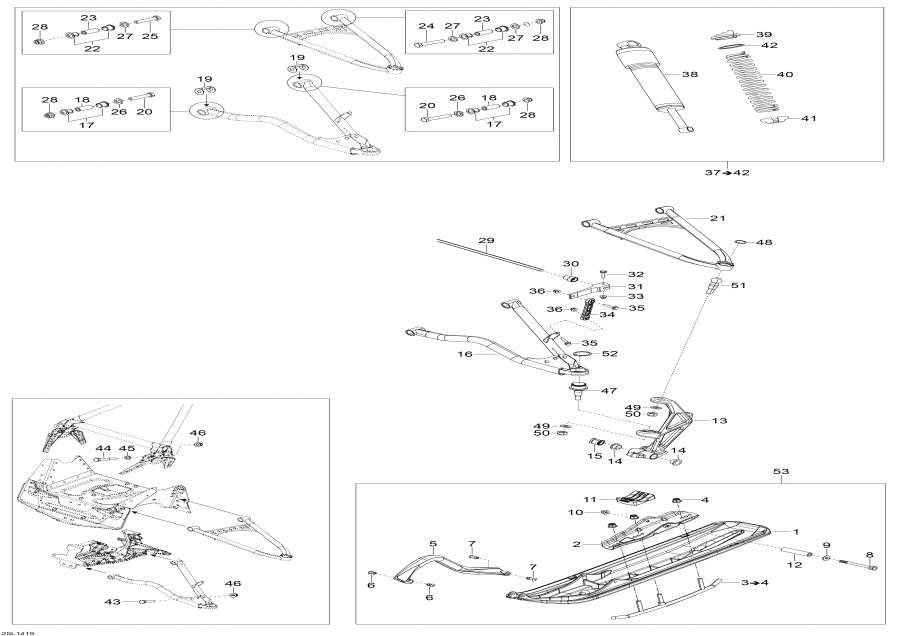 Snowmobiles Lynx  - Front Suspension And Ski