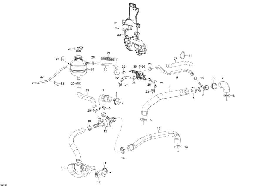 Snow mobile   -  System / Cooling System