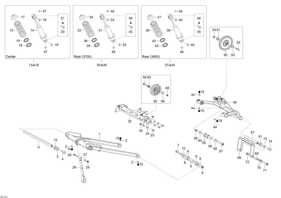 Snowmobiles   - Rear Suspension -  