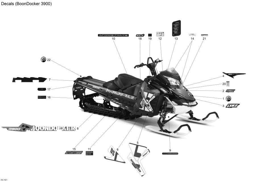 Snowmobile Lynx  -  (3900) / Decals (3900)