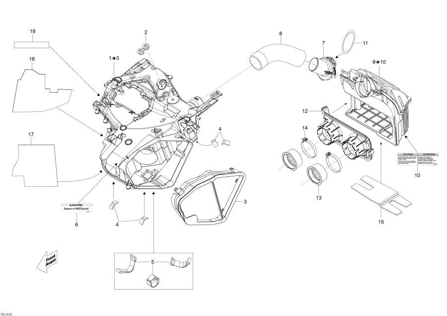 Snowmobile lynx  - Air Intake System / Air ������� ������ System