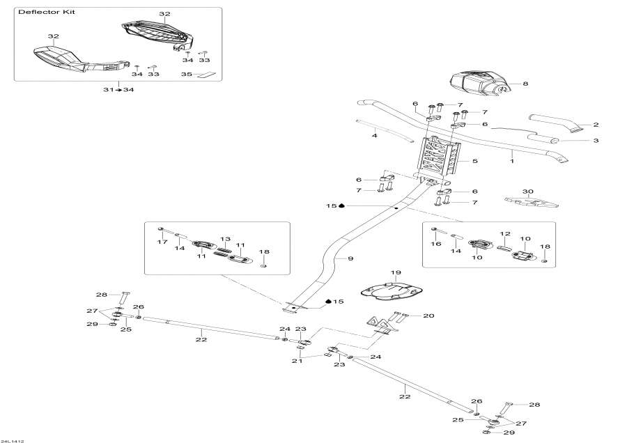 Snowmobiles lynx  - Steering System