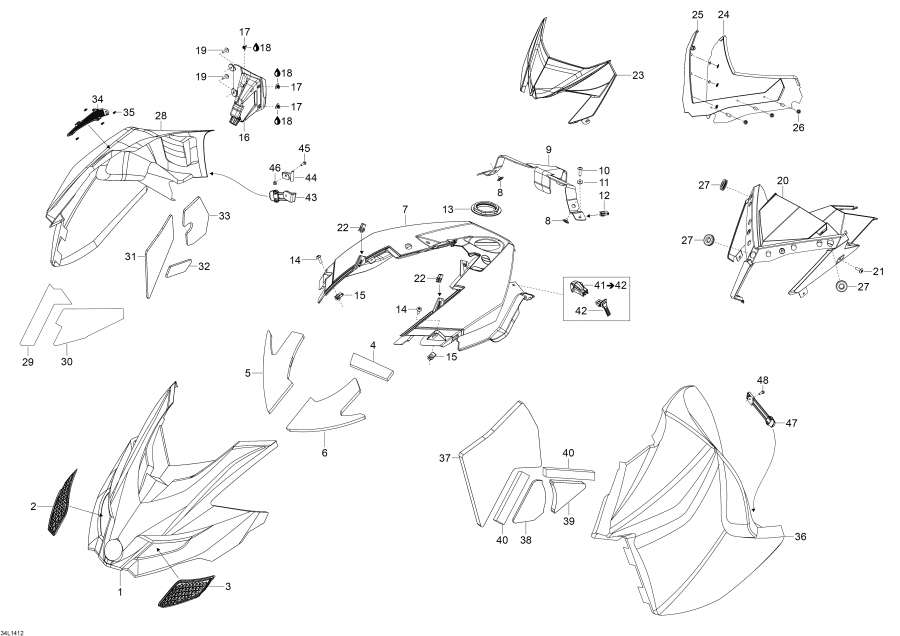 Snowmobile �����  - Hood - Hood