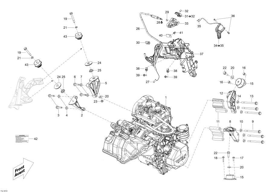 Snowmobiles   -    Sport - Engine And Engine Support