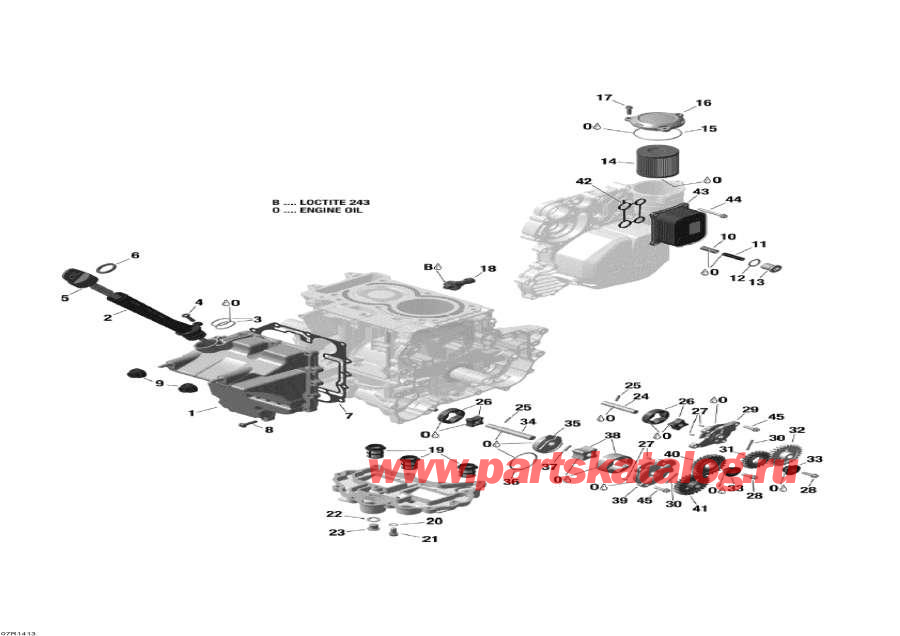 Snowmobiles lynx  - Engine Lubrication