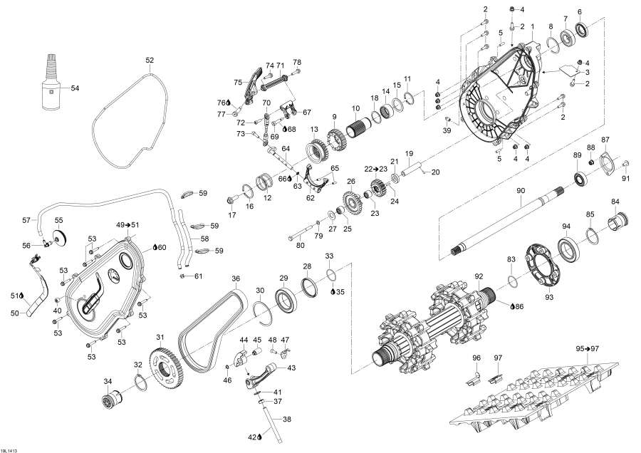 Snowmobile lynx  - Drive System