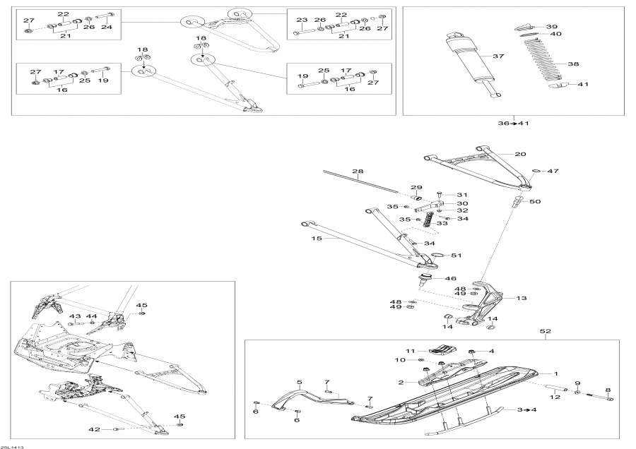 Snowmobile Lynx  - Front Suspension And Ski /    