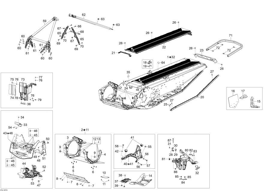 Snowmobiles lynx  - Frame / 