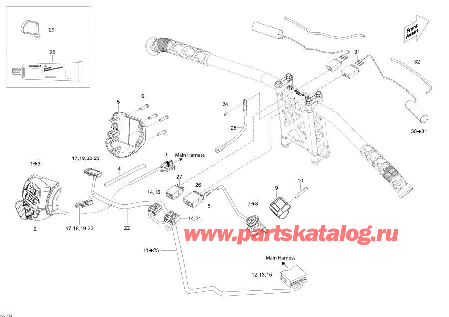 Snowmobile   -   Wi   / Steering Wiring Harness