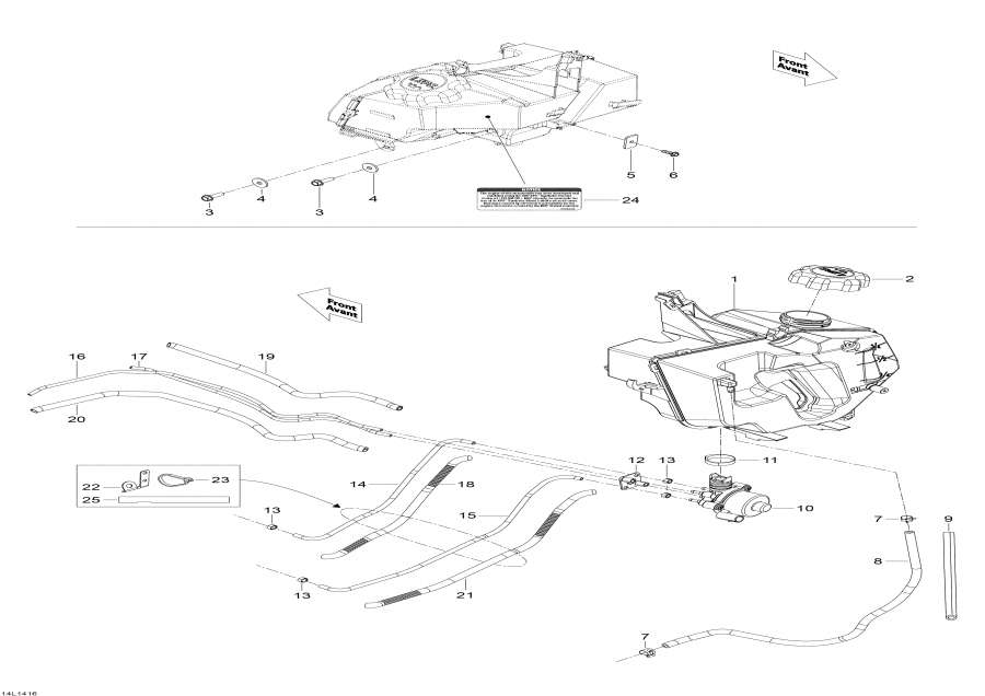 Snow mobile lynx  - Oil System - Oil System