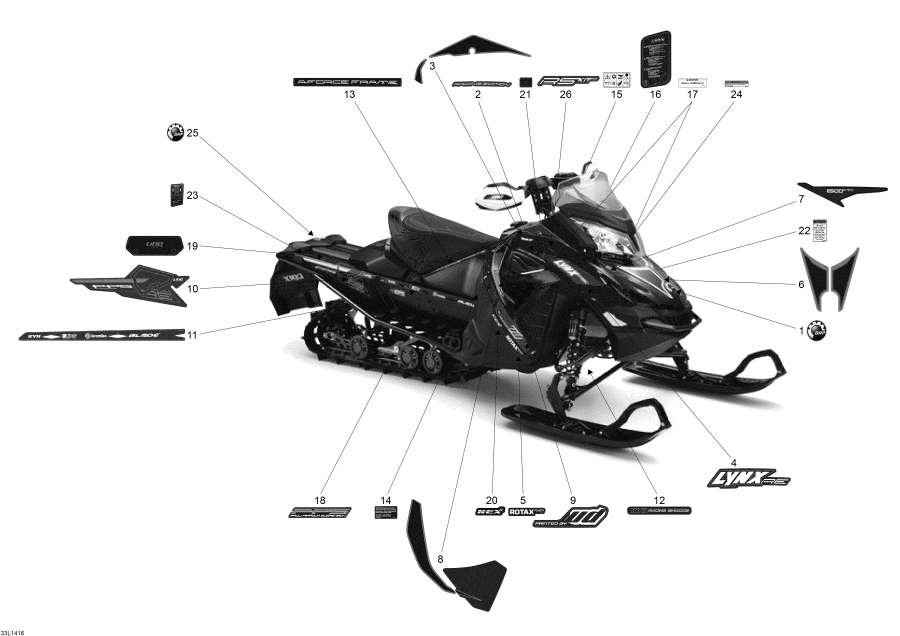 Snowmobiles lynx  - Decals - 