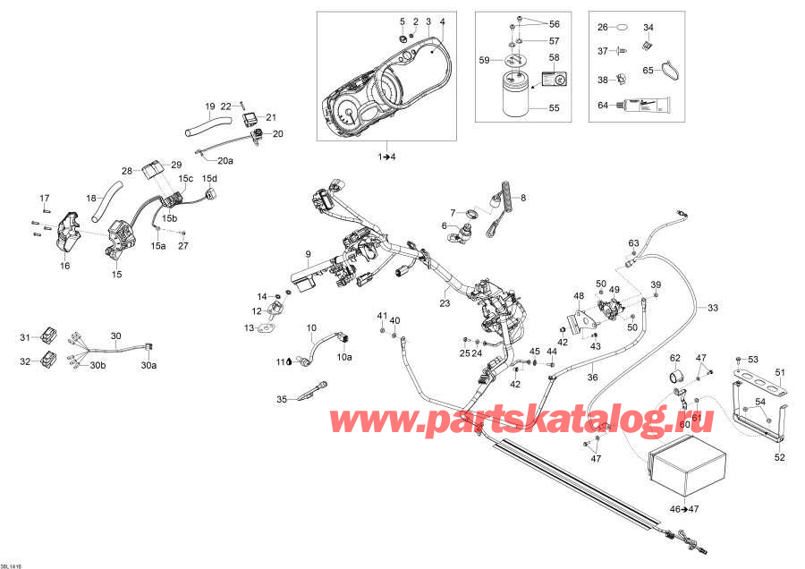 Snowmobile lynx  -  System / Electrical System