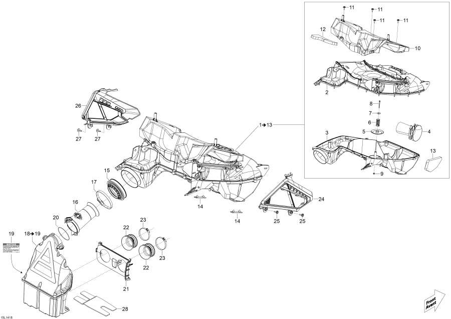 Snow mobile Lynx  - Air Intake System / Air   System