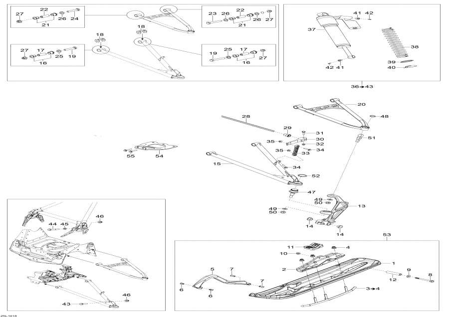 Snow mobile   - Front Suspension And Ski