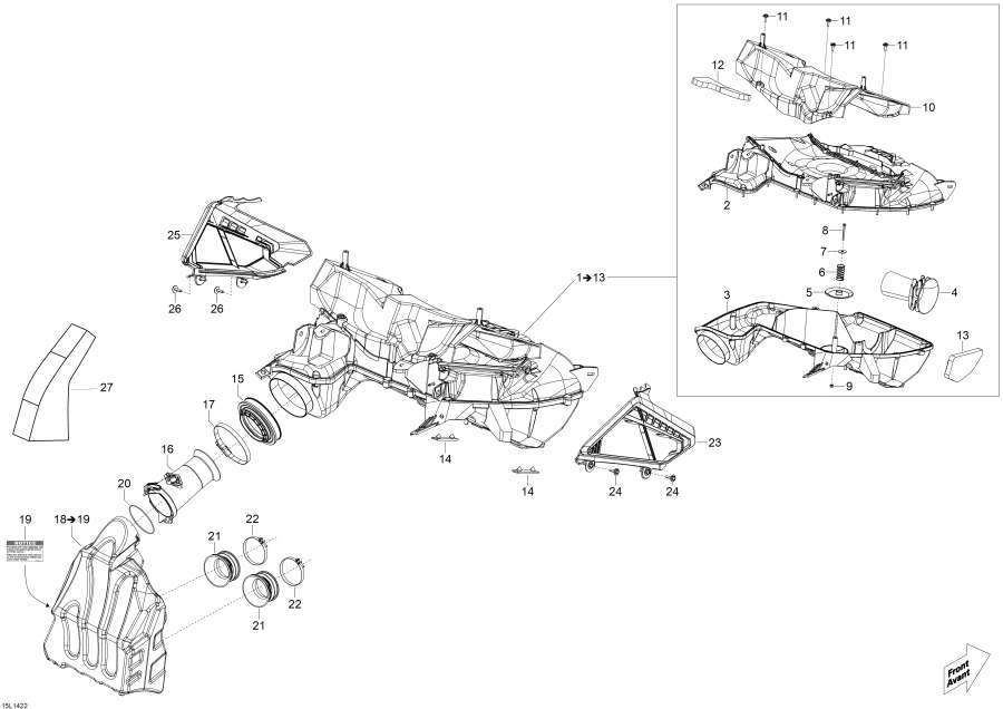 Snowmobiles lynx  - Air   System / Air Intake System