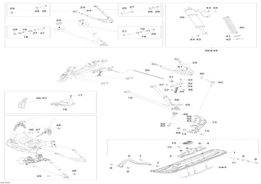 Snowmobiles   - Front Suspension And Ski /    