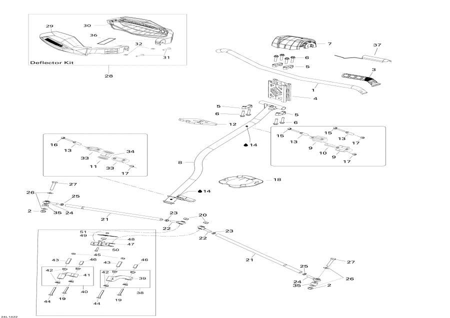 Snowmobiles lynx  -   System - Steering System