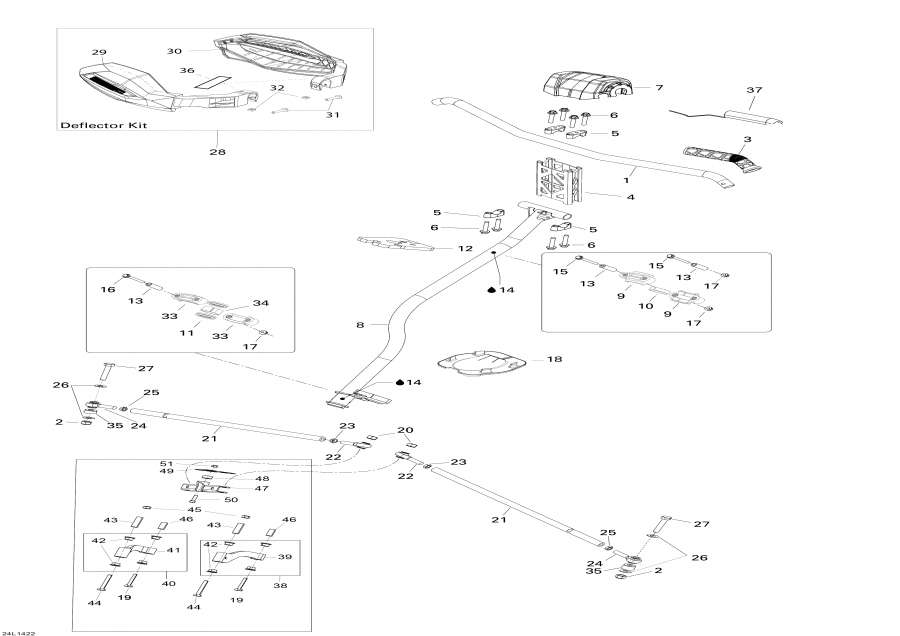 Snowmobiles Lynx  - Steering System