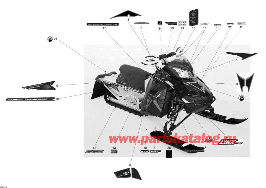 Snowmobiles Lynx  -  / Decals