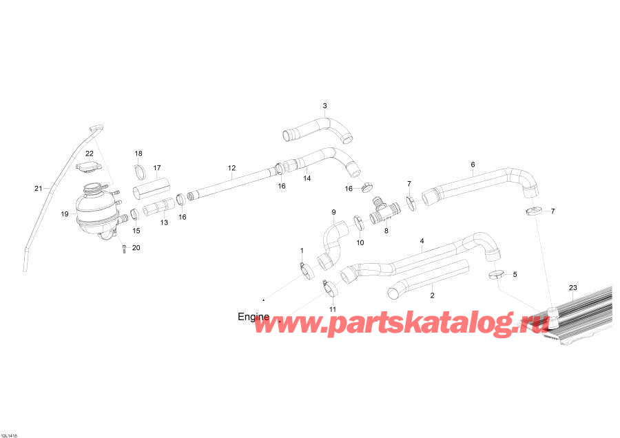 Snowmobiles lynx  -  System / Cooling System