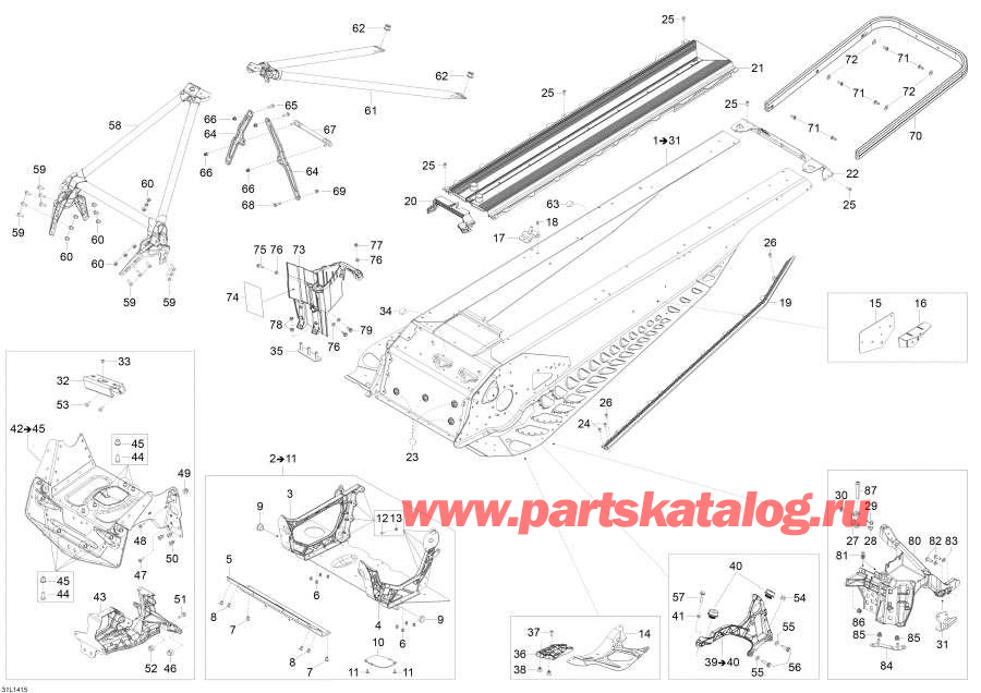 Snow mobile   - Frame - 