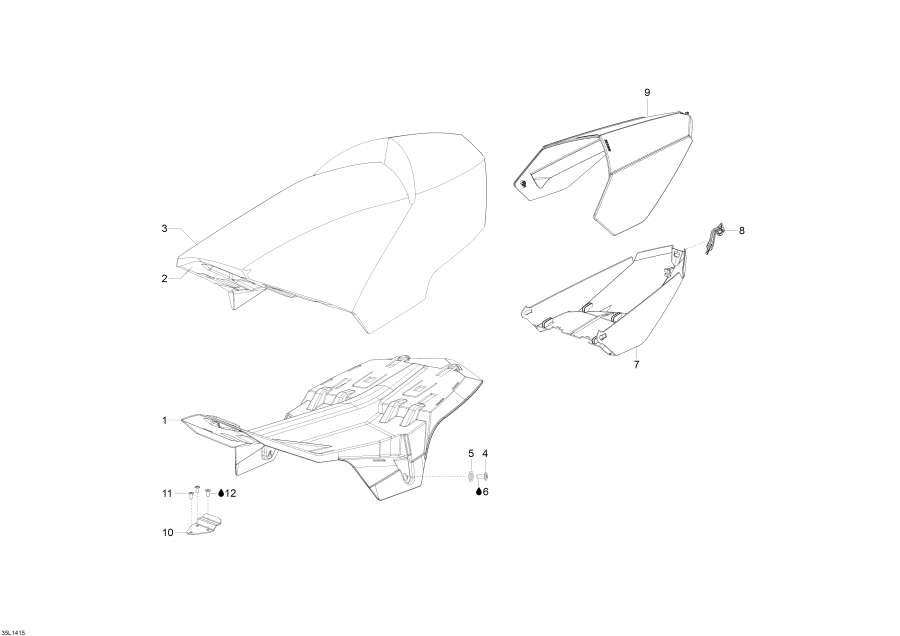 Snow mobile   - Seat